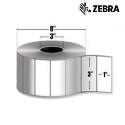Zebra 10000303 Rollos 3" x 1" Zebra Z-Perform 1000D