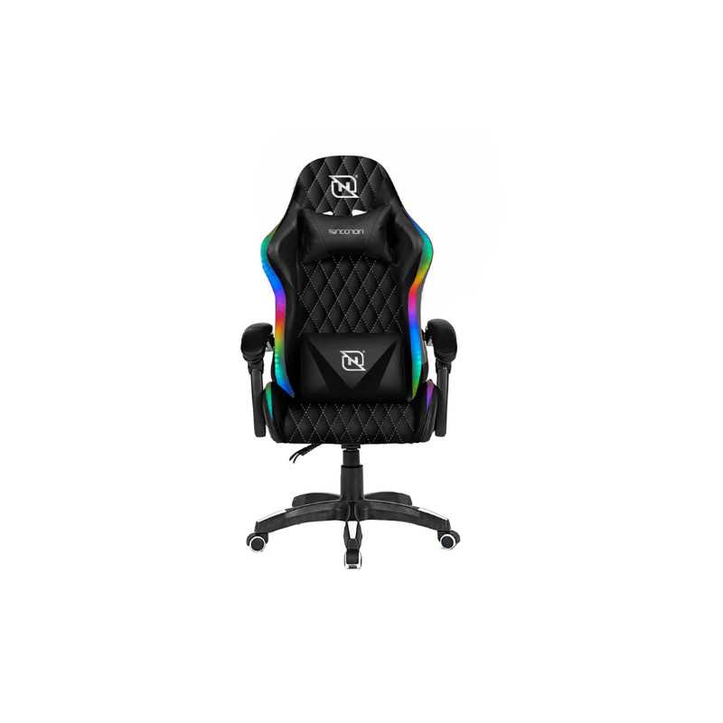 Silla Gaming Necnon NSG-RGB-1 | Iluminación RGB | Ajuste Lumbar | 180° Reclinable