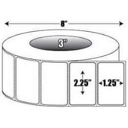 10002635 - Zebra 2.25" x 1.25" Z-SELECT 4000D Rollo de Etiquetas