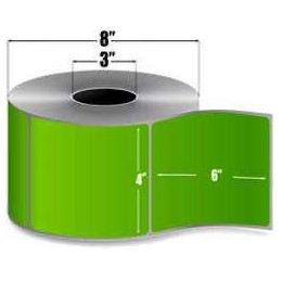 Zebra 10006208-2 etiquetas 4" x 6" Z-PERFORM 2000T Verde