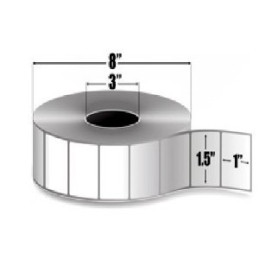 Zebra 72280 etiquetas 1.50" x 1" Z-SELECT 4000T