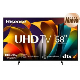 PANTALLA HISENSE 58" 58A6NV LED 4K UHD Vidaa U7 Smart 60Hz Resolución 3840 x 2160 RGB